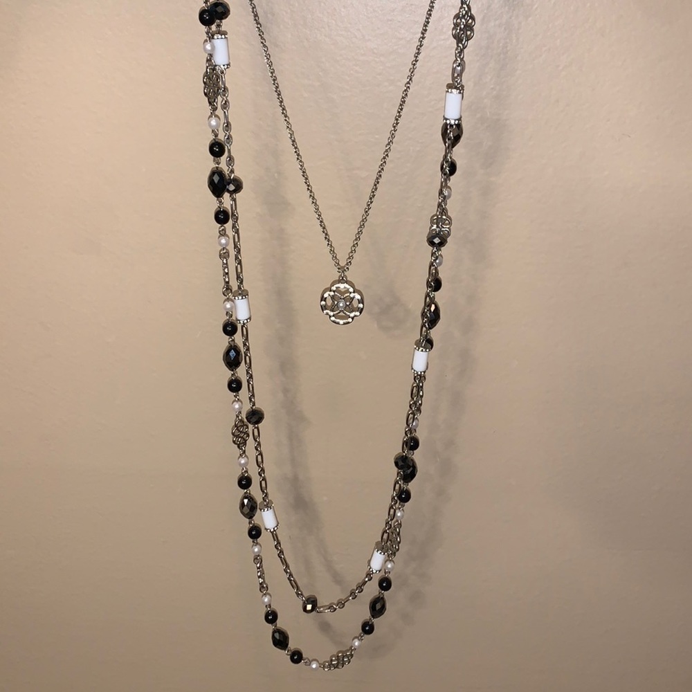Lia Sophia “My Girls” multi strand necklace. Very versatile piece!